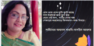 “বিলাপ” কবিতাটি লিখেছেন সাহিত্যের অন্যতম সারথি  -নাসরিন আক্তার