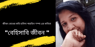 জীবন বোধের কবি হামিদা পারভিন শম্পা এর কবিতা “বেহিসাবি জীবন “