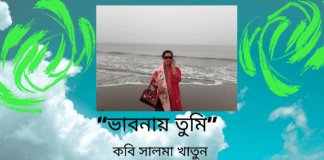 “ভাবনায় তুমি” কবিতাটি সৃষ্টিশীল লেখনির আলোয় আলোকিত করেছেন কবি সালমা খাতুন