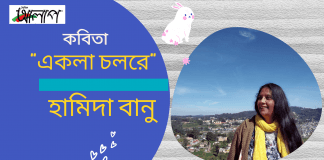 ভারত থেকে কলমযোদ্ধা-হামিদা বানুর অনুভূতি,উপলব্ধির কবিতা“একলা চলরে”