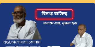 শ্রদ্ধা,ভালোবাসা,বেদনায় ‘’নুরুল ইসলাম’’ স্মরণে মানব সভ্যতার সারথি -মো.নূরুল হক এর লেখা “বিদগ্ধ ব্যক্তিত্ব”